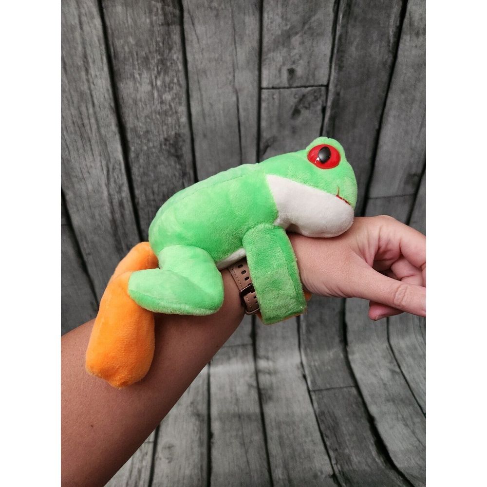 Wild Republic Tree Frog Plush‎ Wrist Hugger Slap Bracelet Stuffed Animal Toy